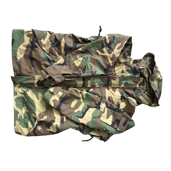 Vintage Military ECWCS Gen 1 Camo Parka Cold Weather Woodland Lg Reg GORPCORE - Picture 9 of 10